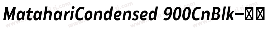 MatahariCondensed 900CnBlk字体转换